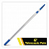 6 ft Telescopic Aluminum Extension Pole with Click/Lock Adapter Cone, 3.5 ft to 6 ft, Blue/Silver (GRI1066F)