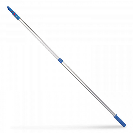 6 ft Telescopic Aluminum Extension Pole with Click/Lock Adapter Cone, 3.5 ft to 6 ft, Blue/Silver (GRI1066F)