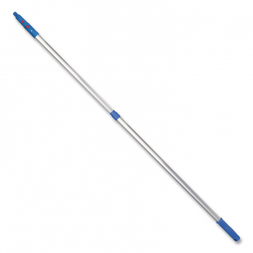 6 ft Telescopic Aluminum Extension Pole with Click/Lock Adapter Cone, 3.5 ft to 6 ft, Blue/Silver, 2/Pack (GRI1066F2PK)