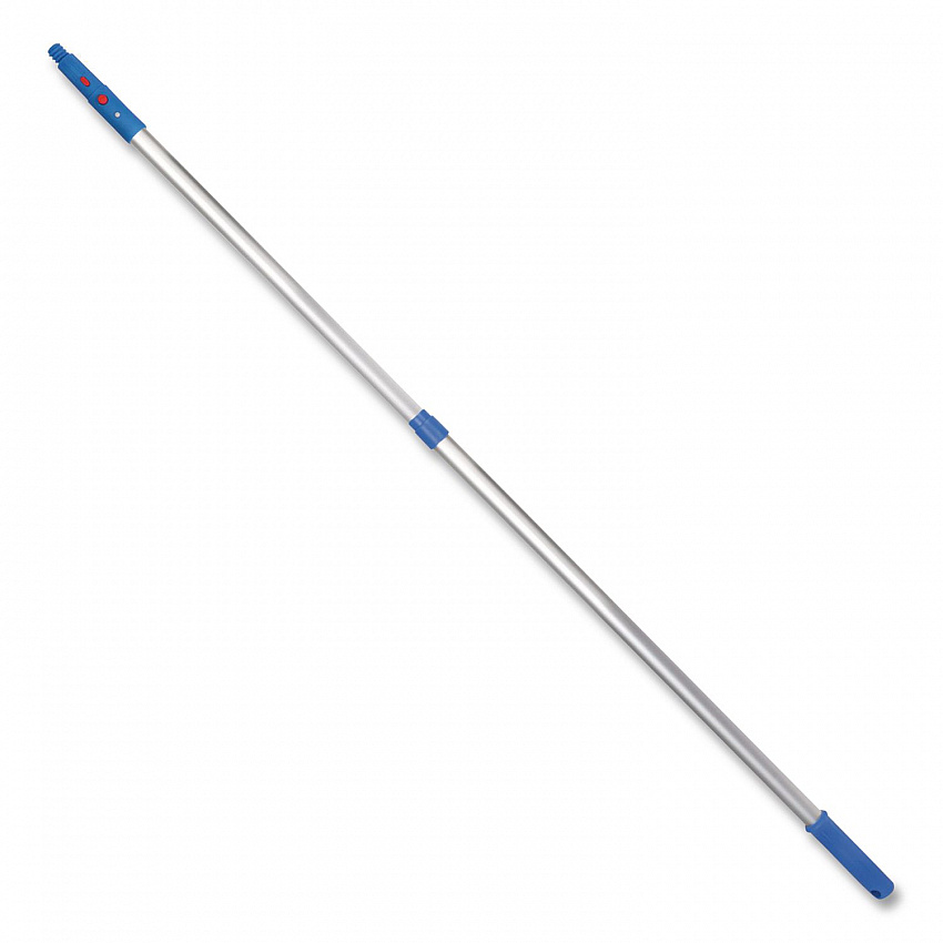 6 ft Telescopic Aluminum Extension Pole with Click/Lock Adapter Cone, 3.5 ft to 6 ft, Blue/Silver, 3/Pack (GRI1066F3PK)