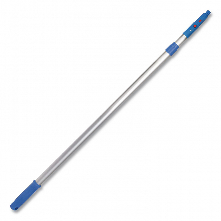 6 ft Telescopic Aluminum Extension Pole with Click/Lock Adapter Cone, 3.5 ft to 6 ft, Blue/Silver, 3/Pack (GRI1066F3PK)