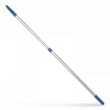 6 ft Telescopic Aluminum Extension Pole with Click/Lock Adapter Cone, 3.5 ft to 6 ft, Blue/Silver, 12/Carton (GRI1066F12PK)
