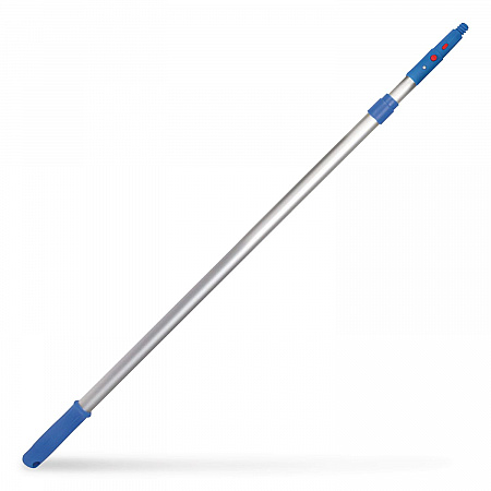 6 ft Telescopic Aluminum Extension Pole with Click/Lock Adapter Cone, 3.5 ft to 6 ft, Blue/Silver, 12/Carton (GRI1066F12PK)