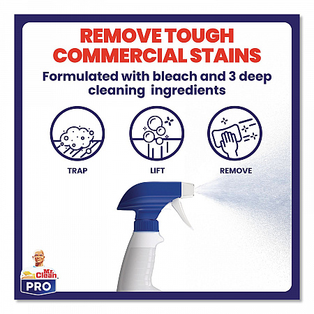 Commercial Deep Cleaner with Bleach, Unscented, 32 oz Spray Bottle, 6/Carton (25677)