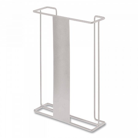 Wire Wall-Mount Glove Box Holder, 4-Box, Horizontal, Stainless Steel, White, 11 x 4 x 22 (BHQH004060)