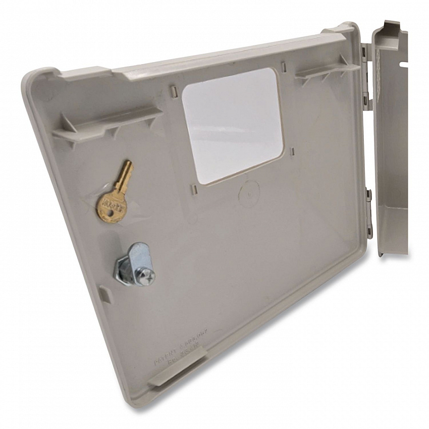 In-Room Locking Wall Mount Sharps Container Cabinet System, 5 qt, ABS Plastic, Beige (SWMU000609)