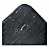 Cushion-Step Marbleized Rubber Mat, Rectangular, Black Smooth Surface, 36
