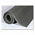 Ribbed Vinyl Anti-Fatigue Mat, Rectangular, Gray Ribbed Surface, 27