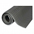 Ribbed Vinyl Anti-Fatigue Mat, Rectangular, Gray Ribbed Surface, 36