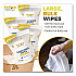 Yellow Essentials Sanitizing Wipes, 5 x 8, Unscented, White, 2,000/Refill Bag, 4 Refill Bags/Carton (YE00120004PK)