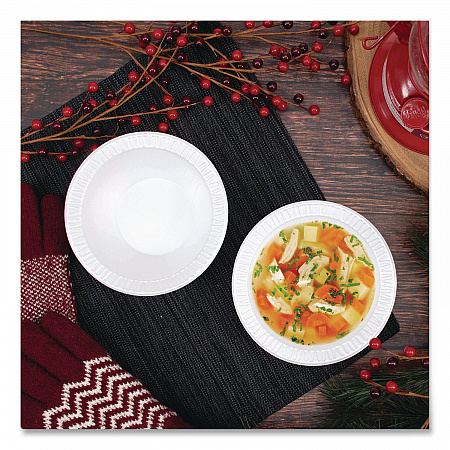 Concorde Foam Bowls, 12 oz, White, 125/Pack (12BWWCRPK)