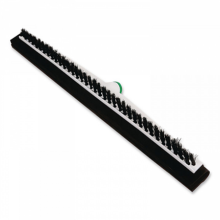Sanitary Brush with Squeegee, Black Polypropylene Bristles, 22