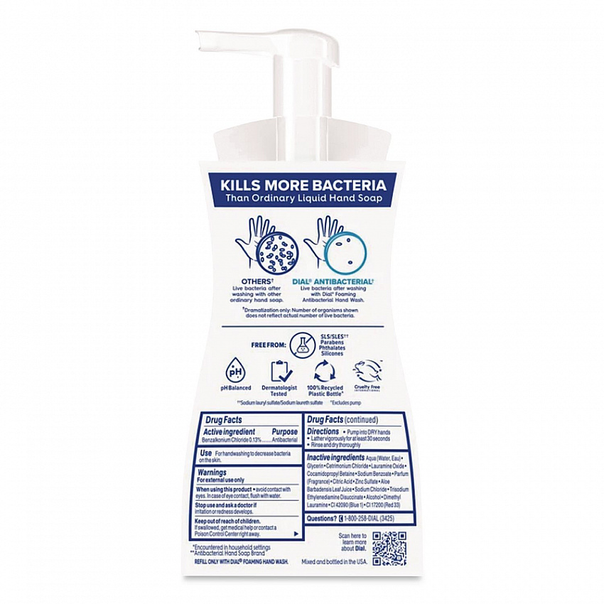 Antibacterial Foaming Hand Wash, Spring Water Scent, 7.5 oz (05401)