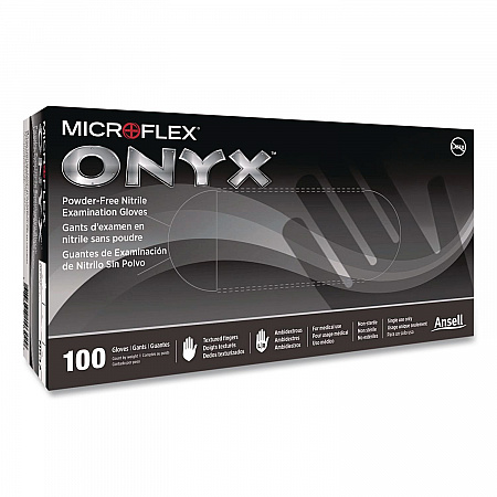 MICROFLEX Onyx N64 Exam Gloves, Powder-Free, AQL 1.5, Small (Size 6), 3.5 mil Thick, 9.6
