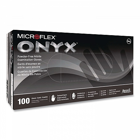 MICROFLEX Onyx N64 Exam Gloves, Powder-Free, AQL 1.5, Medium (Size 7), 3.5 mil Thick, 9.6