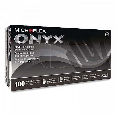 MICROFLEX Onyx N64 Exam Gloves, Powder-Free, AQL 1.5, X-Large (Size 9), 3.5 mil Thick, 9.6