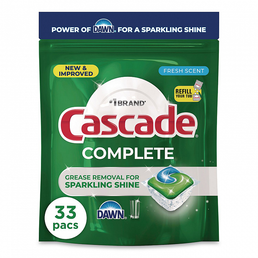 Complete ActionPacs, Fresh Scent, 17.6 oz Bag, 33 Pacs/Bag, 4 Bags/Carton (21697)