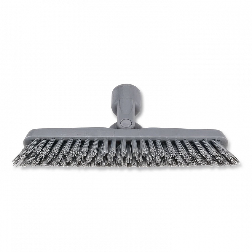 SmartColor Swivel Corner Brush, Black Polypropylene Bristles, 8.83" Brush, Gray Plastic Handle (CB20G)