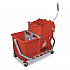 Side-Press Restroom Mop Dual Bucket Combo, 4 gal, Red (COMSR)