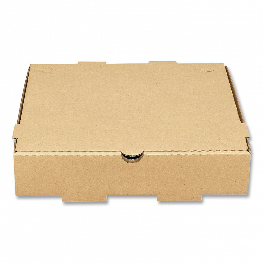 Corrugated Pizza Box, 10 x 10 x 2, Kraft, Cardboard, 50/Carton (FPPBF10K)