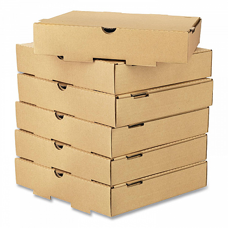 Corrugated Pizza Box, 10 x 10 x 2, Kraft, Cardboard, 50/Carton (FPPBF10K)