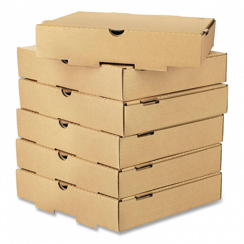 Corrugated Pizza Box, 10 x 10 x 2, Kraft, Cardboard, 50/Carton (FPPBF10K)