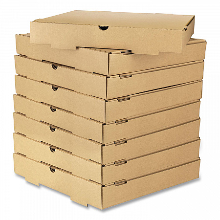 Corrugated Pizza Box, 14 x 14 x 2, Kraft, Cardboard, 50/Carton (FPPBF14K)