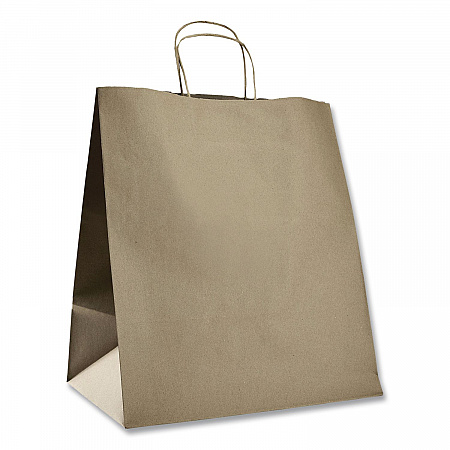 Huntington Paper Shopping Bag, Rope Handles, Large Size, 13.4 x 9.3 x 15.9, Kraft, 200/Carton (FPSB130)