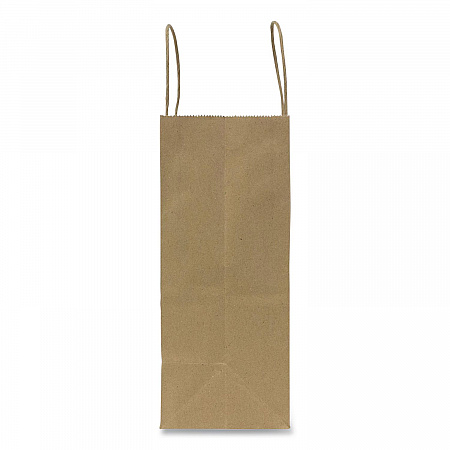 Paper Shopping Bag, Rope Handles, Small Size, 8.1 x 4.5 x 10.6, Kraft, 250/Carton (FPSB100)
