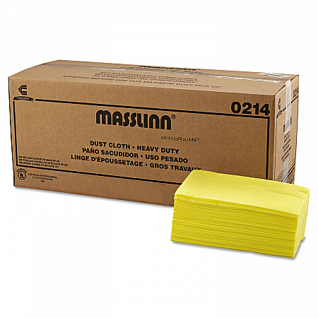 Masslinn Dust Cloths, 1-Ply, 24 x 40, Unscented, Yellow, 25/Bag, 10 Bags/Carton (0214)