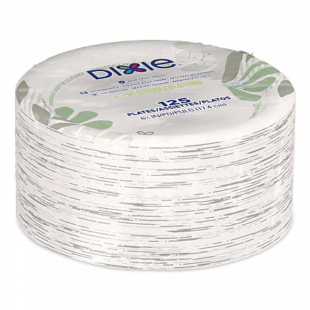 Pathways Soak-Proof Shield Mediumweight Paper Plates, WiseSize, 6.87