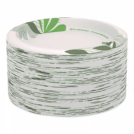 Pathways Soak-Proof Shield Mediumweight Paper Plates, WiseSize, 6.87