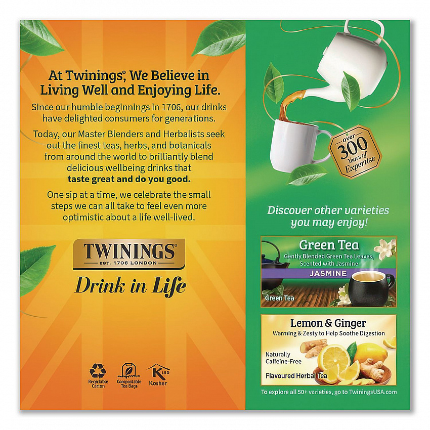 Tea Bags, Green, 1.76 oz Filterbag, 25/Box (09187)