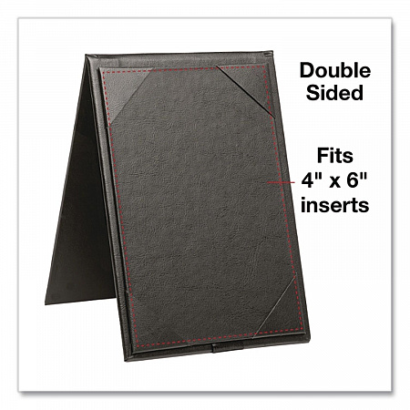 Table-Top Menu Holder, For 4 x 6 Insert, 4.6 x 6.7 Holder, Black (SPLSMENU4X6A)
