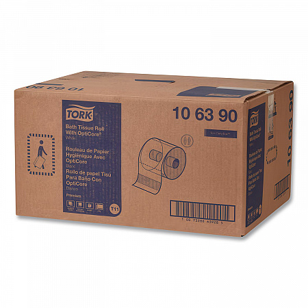 Premium Bath Tissue Roll with OptiCore, Septic Safe, 2-Ply, White, 800 Sheets/Roll, 36 Rolls/Carton (106390)
