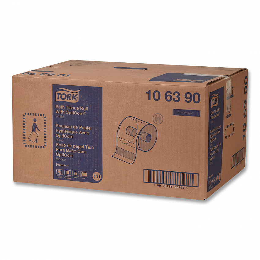 Premium Bath Tissue Roll with OptiCore, Septic Safe, 2-Ply, White, 800 Sheets/Roll, 36 Rolls/Carton (106390)
