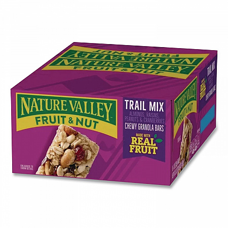 Granola Bars, Chewy Trail Mix Cereal, 1.2 oz Bar, 16/Box (SN1512)