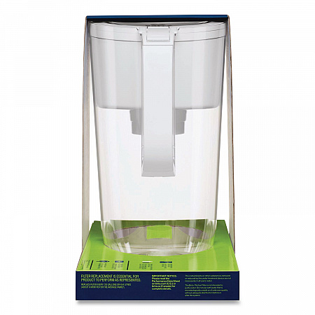 Tahoe Water Pitcher with Elite Filter, 10 Cups, Bright White, 2/Carton (50688CT)