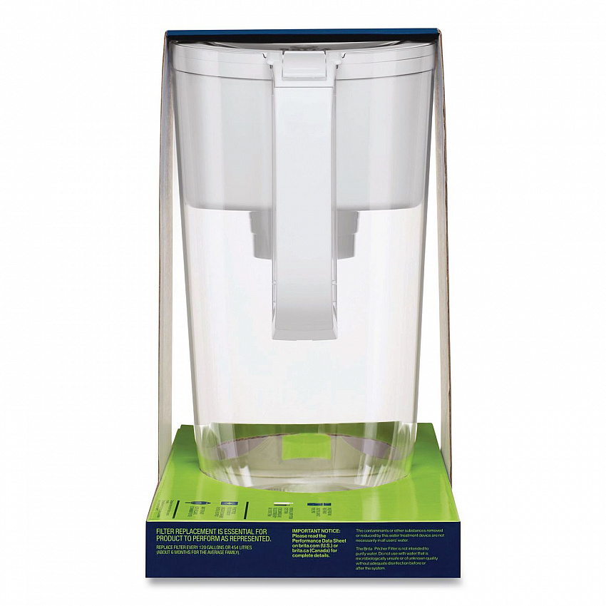 Tahoe Water Pitcher with Elite Filter, 10 Cups, Bright White, 2/Carton (50688CT)