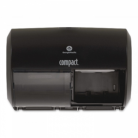 Compact Coreless Side-by-Side Double Roll Tissue Dispenser, 11.5 x 7.63 x 8, Black (56784A)