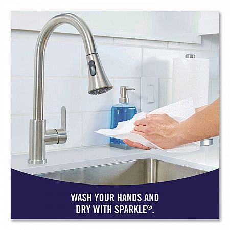 Pick-A-Size Perforated Kitchen Double Roll Towels with Thirst Pockets, 2-Ply, 11 x 6, White, 110 Sheets/Roll, 24 Rolls/Pack (2226450)