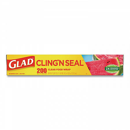 Cling'N Seal Plastic Food Wrap, 200 sq ft, 12 Rolls/Carton (00020CT)