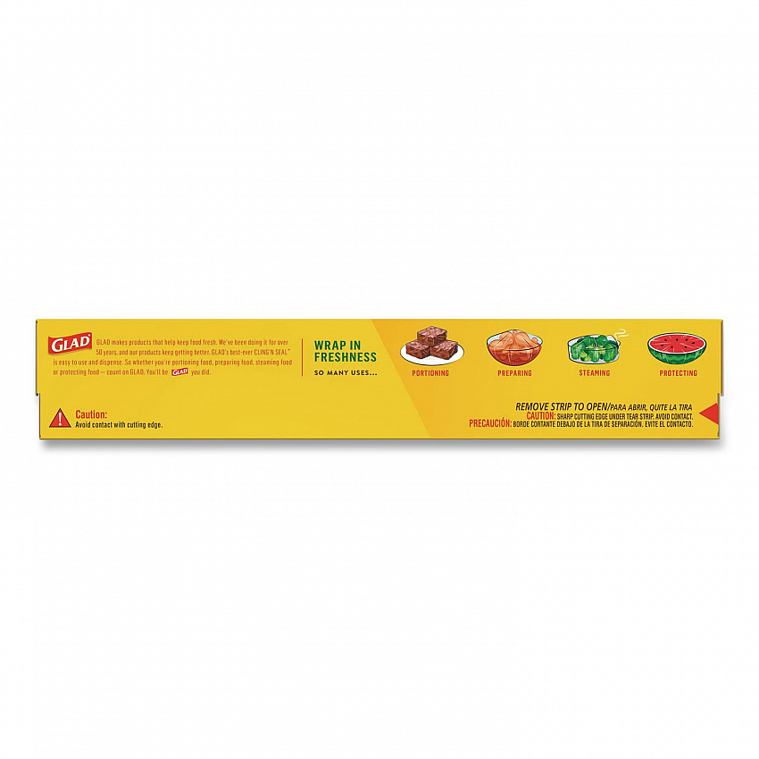 Cling'N Seal Plastic Food Wrap, 200 sq ft, 12 Rolls/Carton (00020CT)