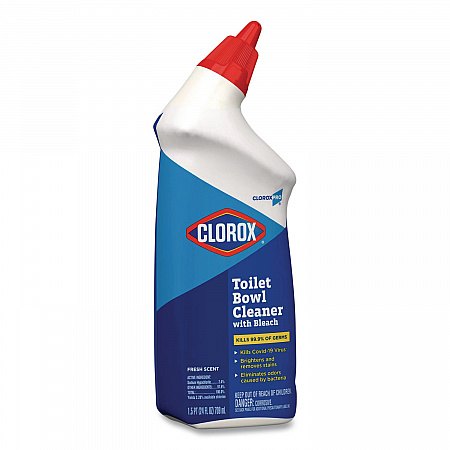 Clorox Pro Toilet Bowl Cleaner with Bleach, Fresh Scent, 24 oz Bottle (00031EA)