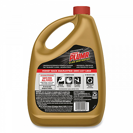 Pro-Strength Full Clog Destroyer Plus PipeGuard, Gel, 80 oz Bottle (00228EA)