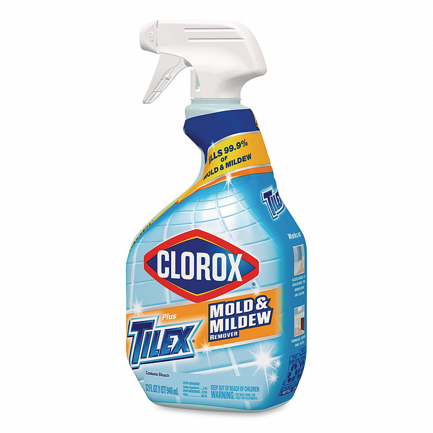 Plus Tilex Mold and Mildew Remover with Bleach, Unscented, 32 oz Spray Bottle, 9/Carton (01234)