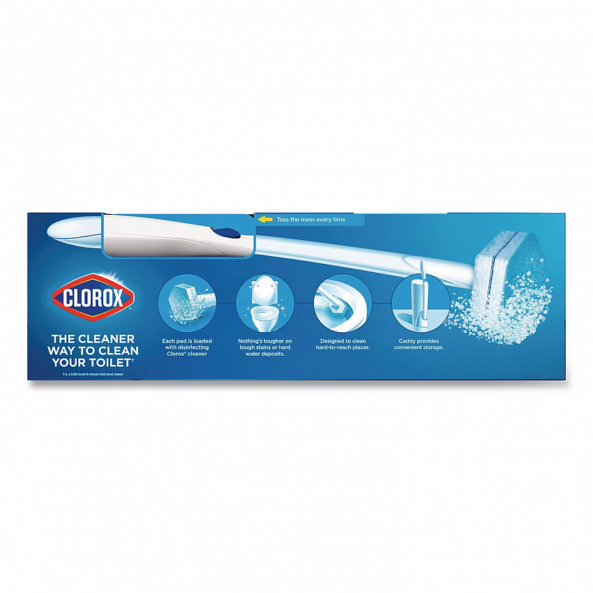 ToiletWand Disposable Toilet Cleaning System: Handle, Caddy and Refills, White (03191)