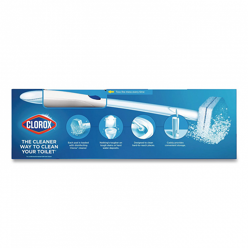 ToiletWand Disposable Toilet Cleaning System: Handle, Caddy and Refills, White, 6/Carton (03191CT)