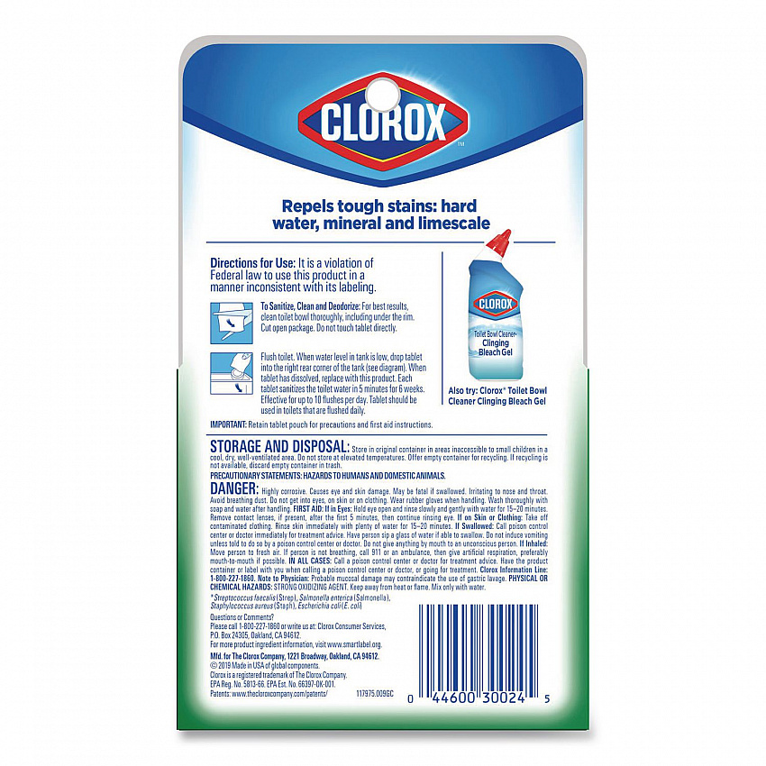 Ultra Clean Toilet Tablets Bleach, 3.5 oz Tablet, 2/Pack (30024PK)
