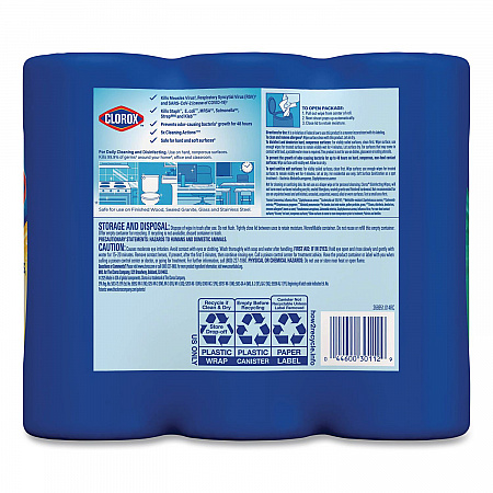 Disinfecting Wipes, 1-Ply, 7 x 8, (1) Fresh Scent/(2) Crisp Lemon, White, 35/Canister, 3 Canisters/Pack (30112)